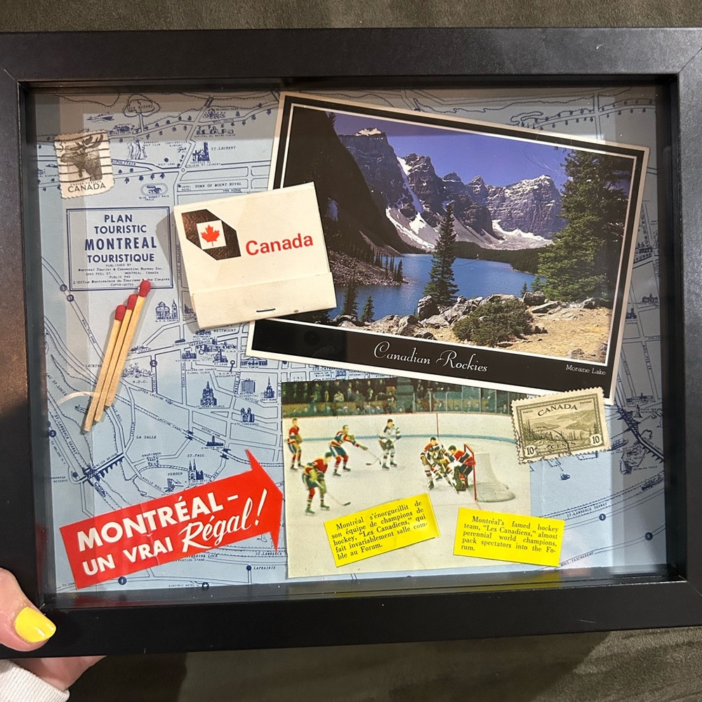 Canada Themed Framed Collage with Black Frame